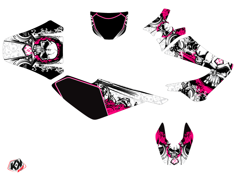 Kit Deco 50cc Trash Derbi DRD Xtreme Rose KUTVEK - vue 2