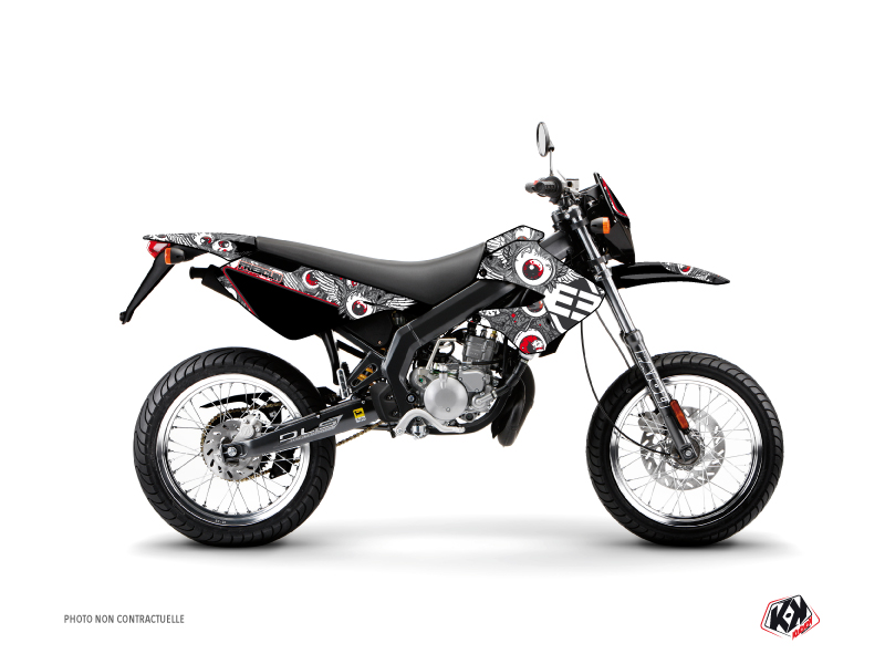 Kit décoration 50cc Freegun Eyed Derbi DRD Xtreme gris rouge KUTVEK