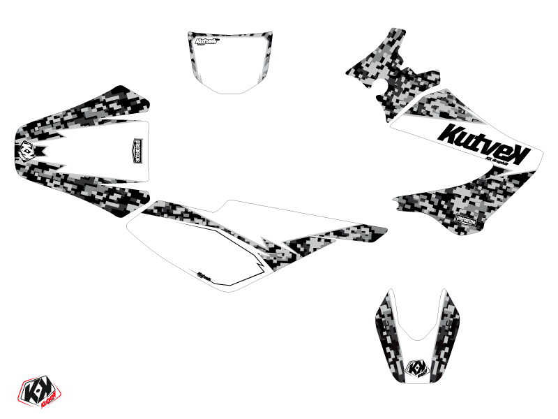 Kit Plastiques Deco 50cc Predator Derbi DRD Xtreme Blanc KUTVEK - vue 2