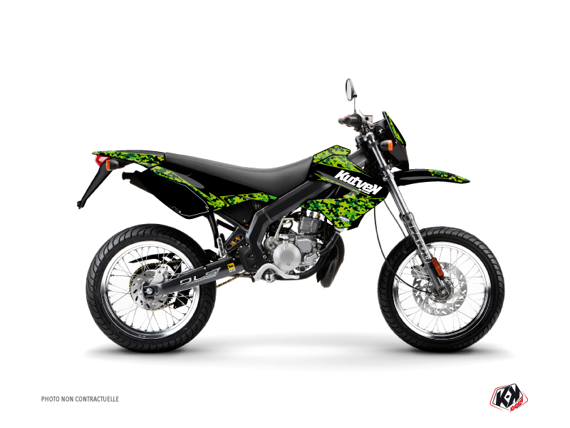 Kit Déco 50cc Predator Derbi DRD Xtreme Noir Vert KUTVEK