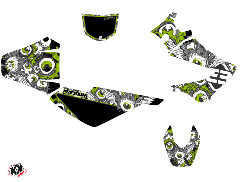 Kit Déco 50cc Freegun Eyed Derbi DRD Xtreme Vert - vue 2