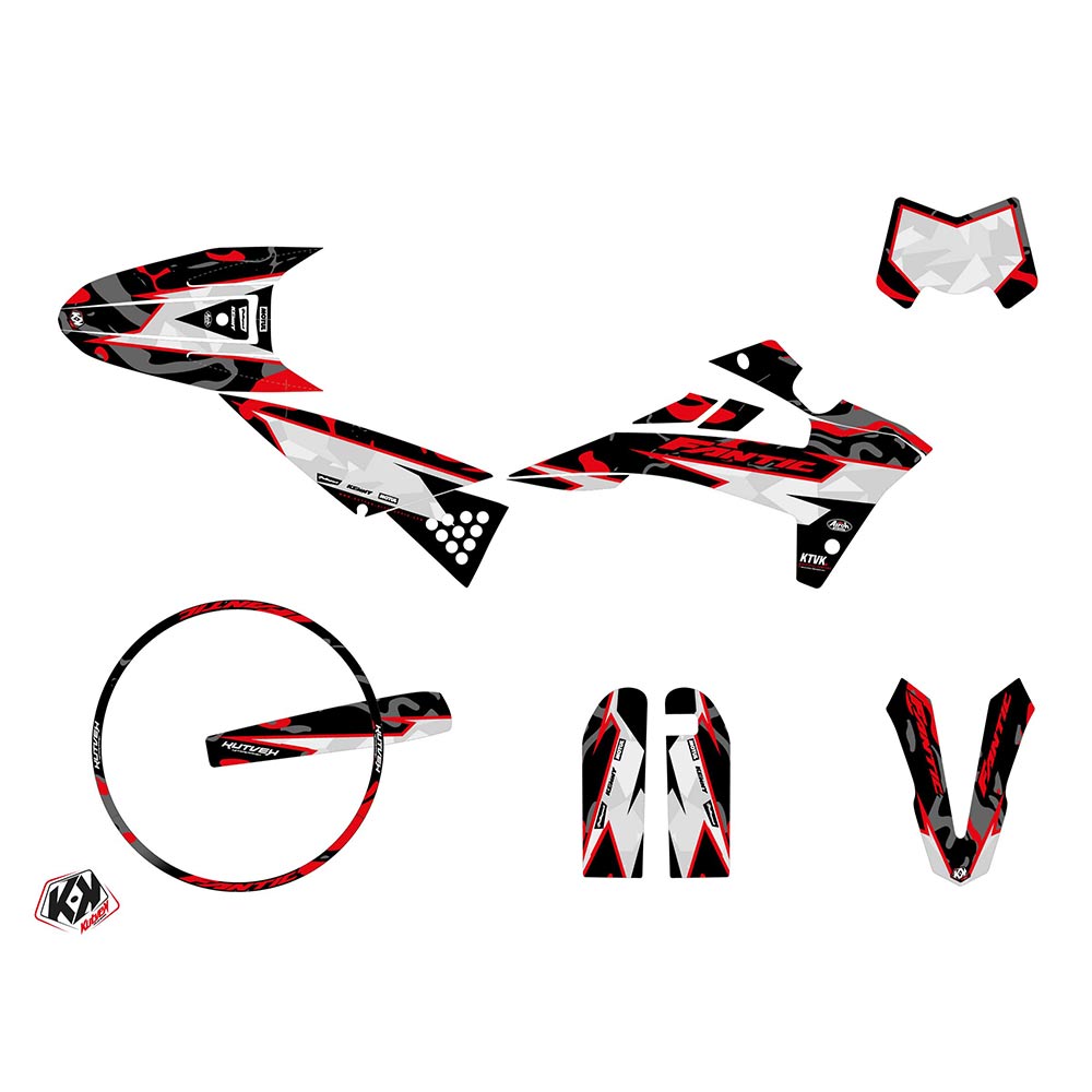 Kit Déco 50cc Barbarian Fantic XM 50 Rouge Kutvek - vue 2