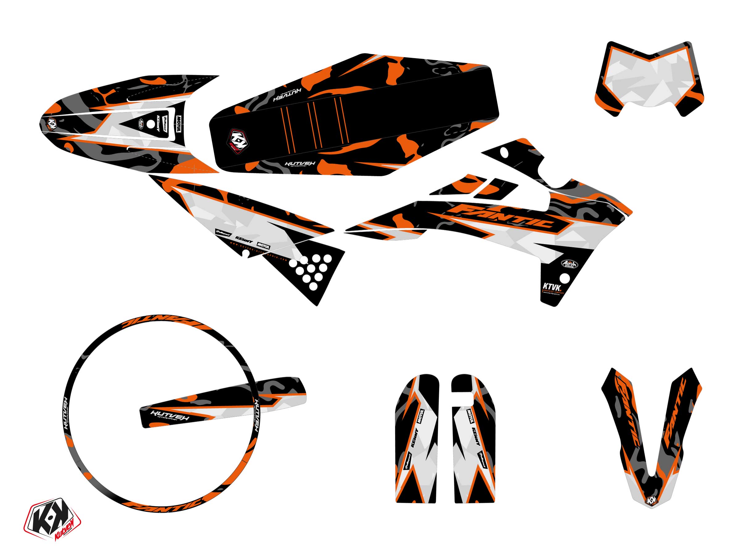 Kit Déco 50 cm³ BARBARIAN Fantic XM 50 Orange - vue 2