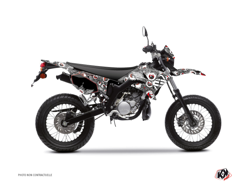 Kit de décoration 50cc Freegun Eyed MBK Xlimit Gris Rouge KUTVEK