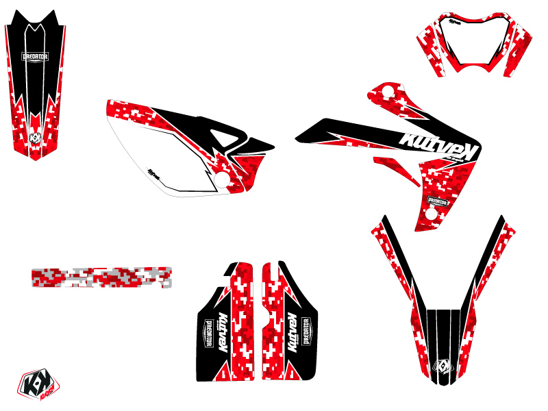 Kit Décoration 50cc Predator Rieju MRT 50 Rouge KUTVEK - vue 2