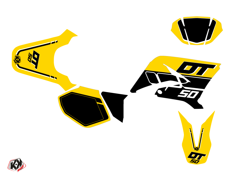 Kit Décoration 50cc Vintage Yamaha DT 50 Jaune KUTVEK - vue 2