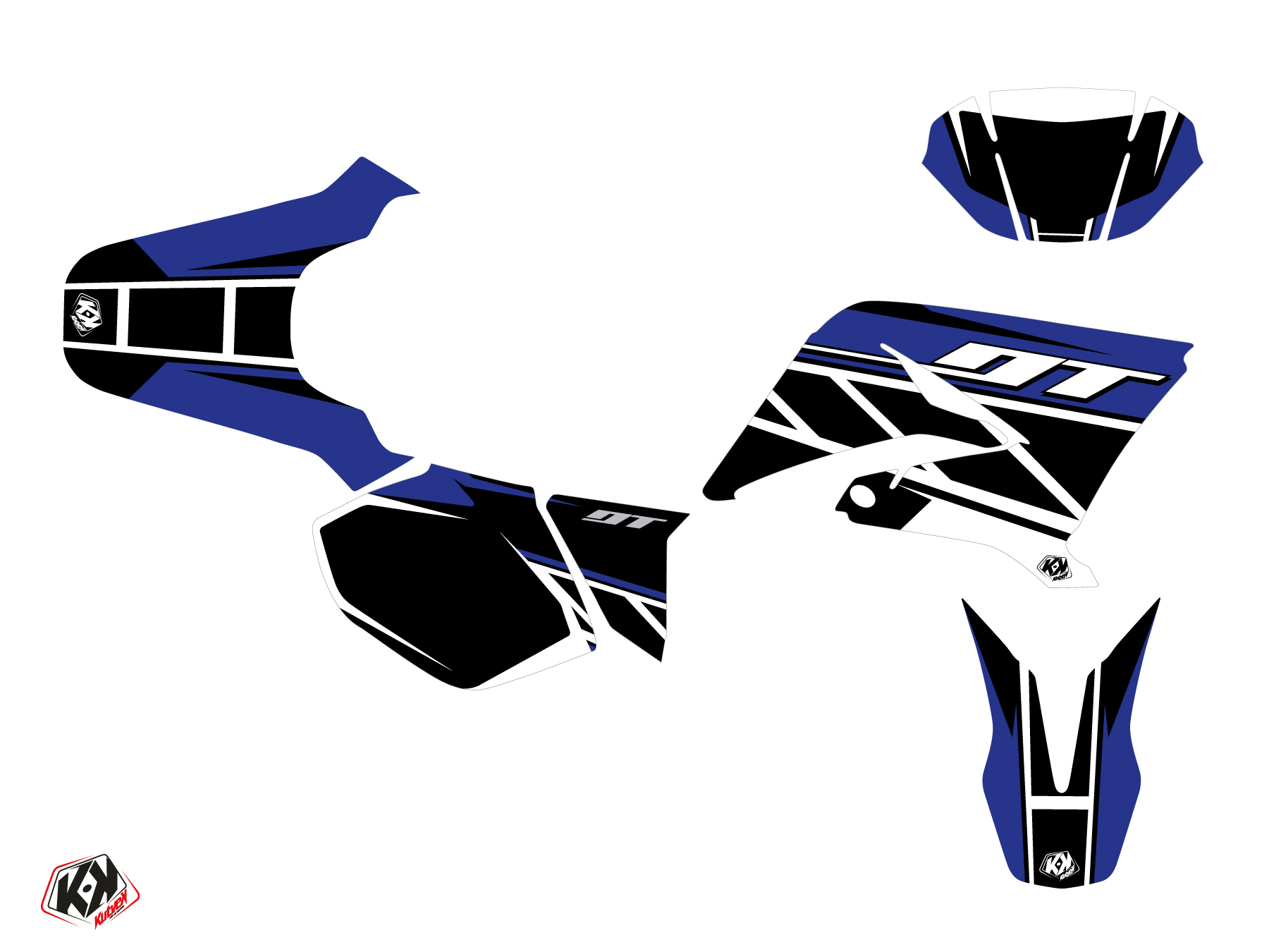 Kit Déco 50cc Réplica Yamaha DT 50 Bleu KUTVEK - vue 2