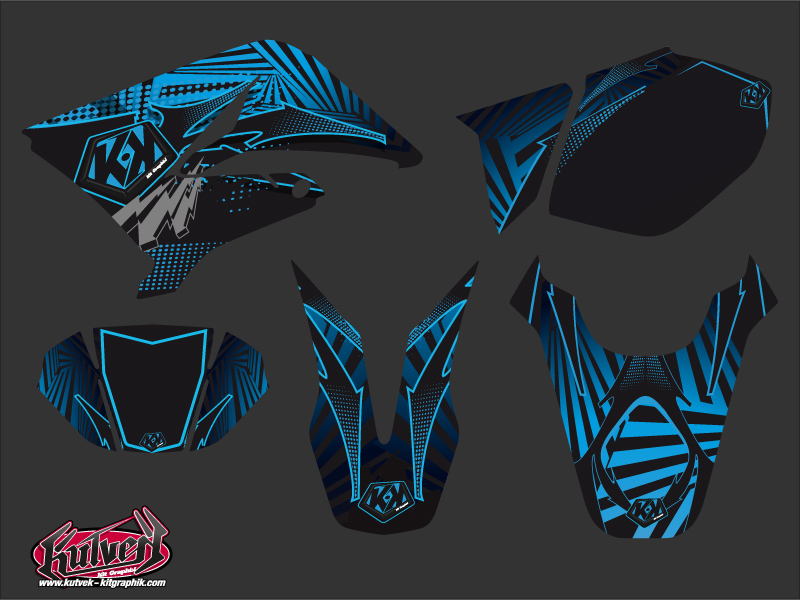 Kit décoration 50 cc Graff Yamaha DT 50 Bleu KUTVEK - vue 2