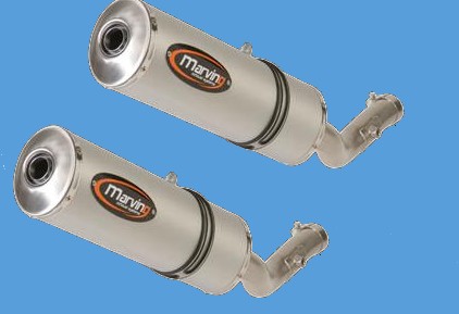 Silencieux Marving XT 660 X-R Small Oval Alu homologués - Paire