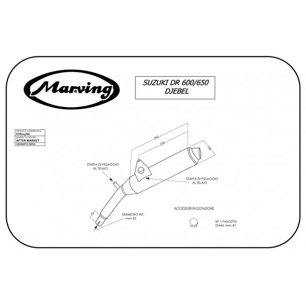 Silencieux Marving EDR DR 600 homologué noir - vue 2