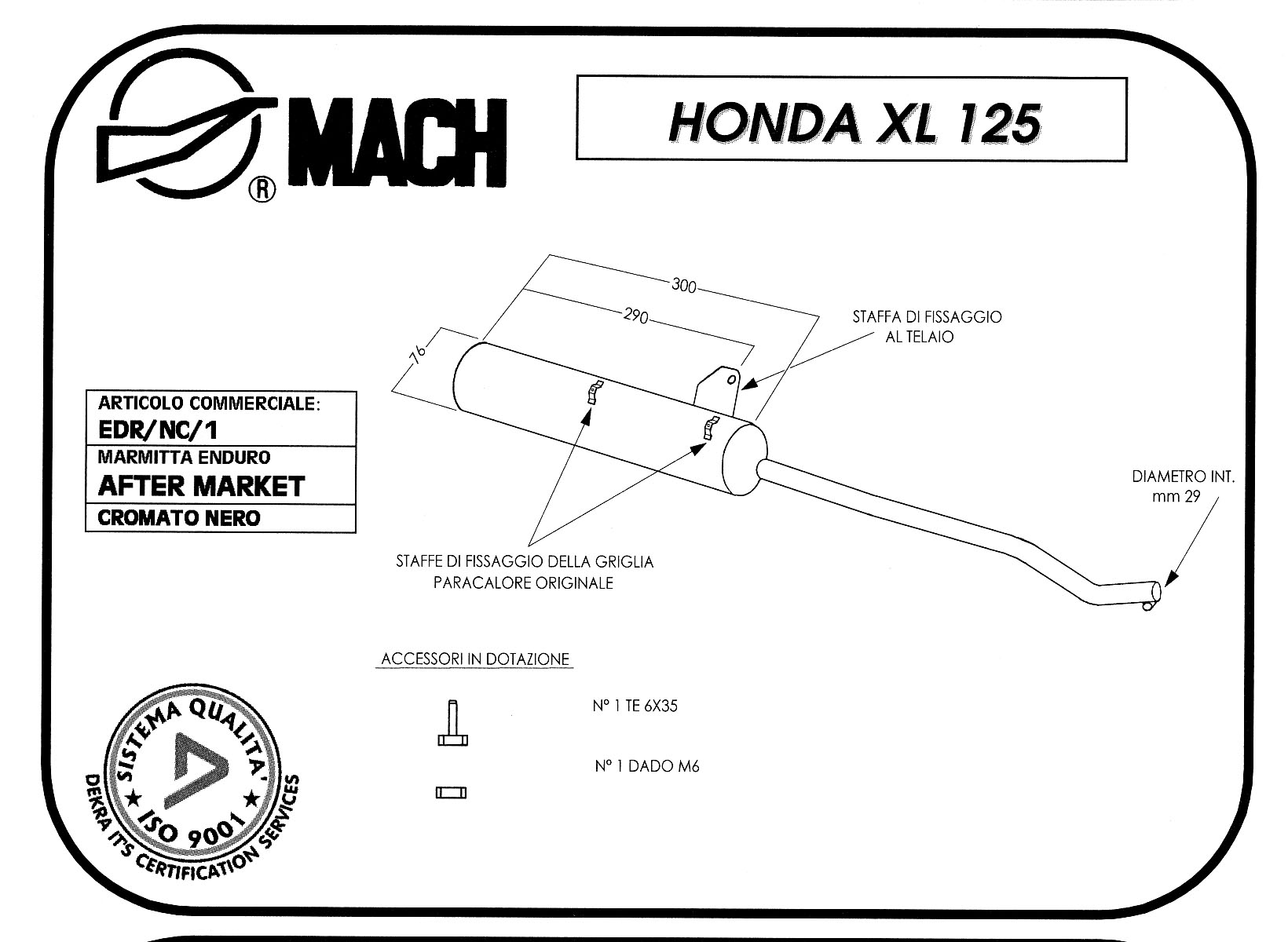 Silencieux Marving EDR XL 125 Noir Homologué - vue 2
