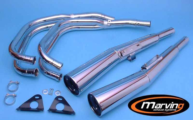 Pot 4/2 CB 750 KZ Ligne Complète Master Silencieux Chromé Homologuée Marving