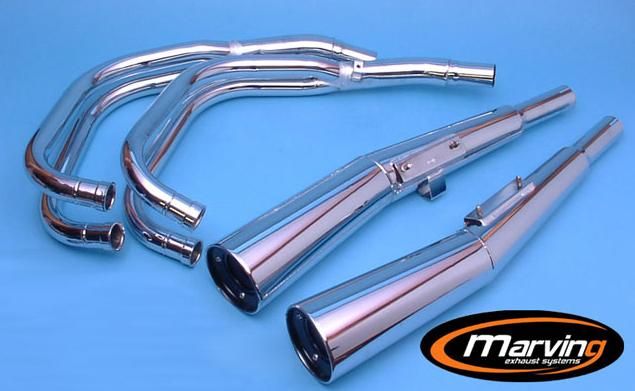 Silencieux 4/2 CB750F/900F Ligne Complète Master Chromé Homologué Marving
