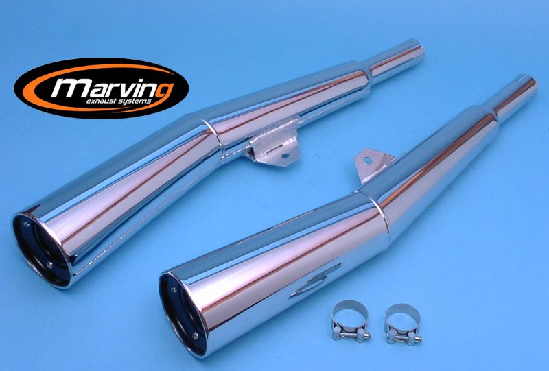 Silencieux Marving Master Z 1100 A Cardan chromés homologués - Paire