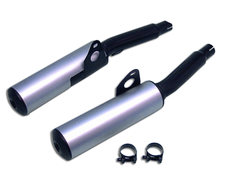 Silencieux Marving GPZ 1000 RX rond Ø100 noir revêtement alu homologué par paire