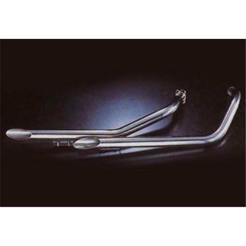 Pot d'échappement Marving VN800 Classique Ligne Complète Drag Pipes Silencieux Inox Ø50 Courts Position Basse