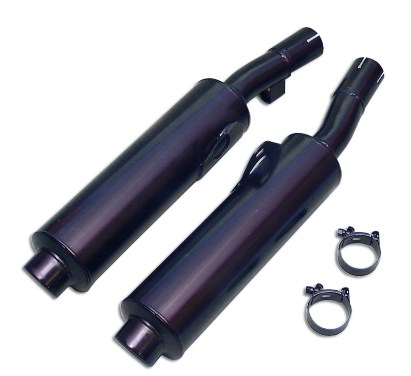 Silencieux rond Marving GSX 600 F Ø100 noirs homologués (paire)