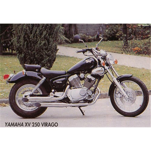 Pot d'échappement Marving XV125/250 Virago ligne complète Legend silencieux turn out chromés non homologué