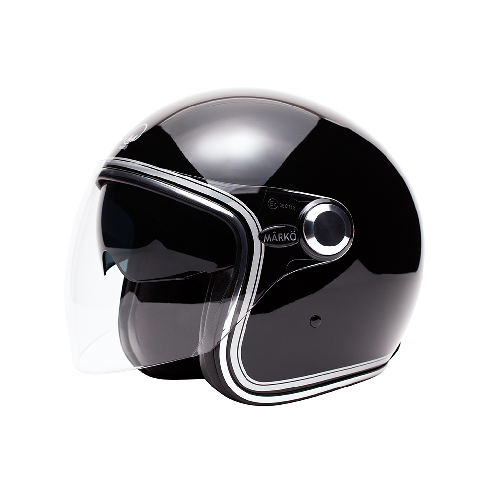 Casque modulaire Marko Jet Boréal noir chrome XL 22.06