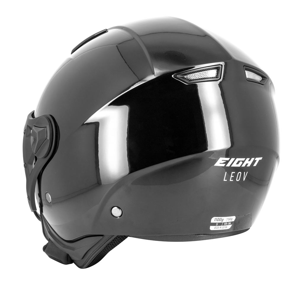 Casque Jet Eight S779 LEOV Noir Brillant M 22.06 - vue 4
