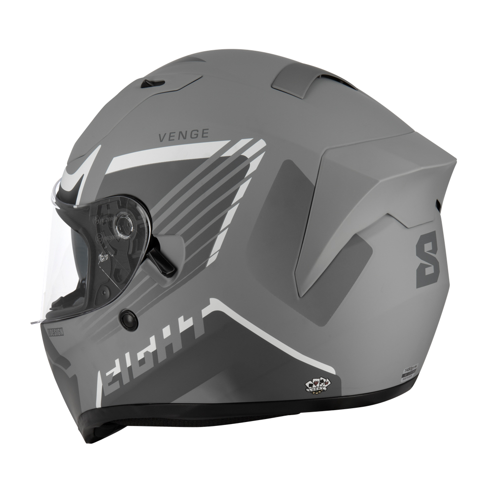Casque Intégral Eight S441 Vengé Grismat XS + Pinlock - vue 4