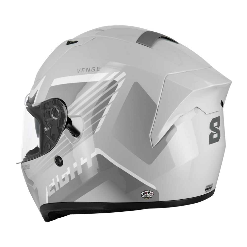 Casque intégral Eight S441 Venge gris L + Pinlock - vue 4