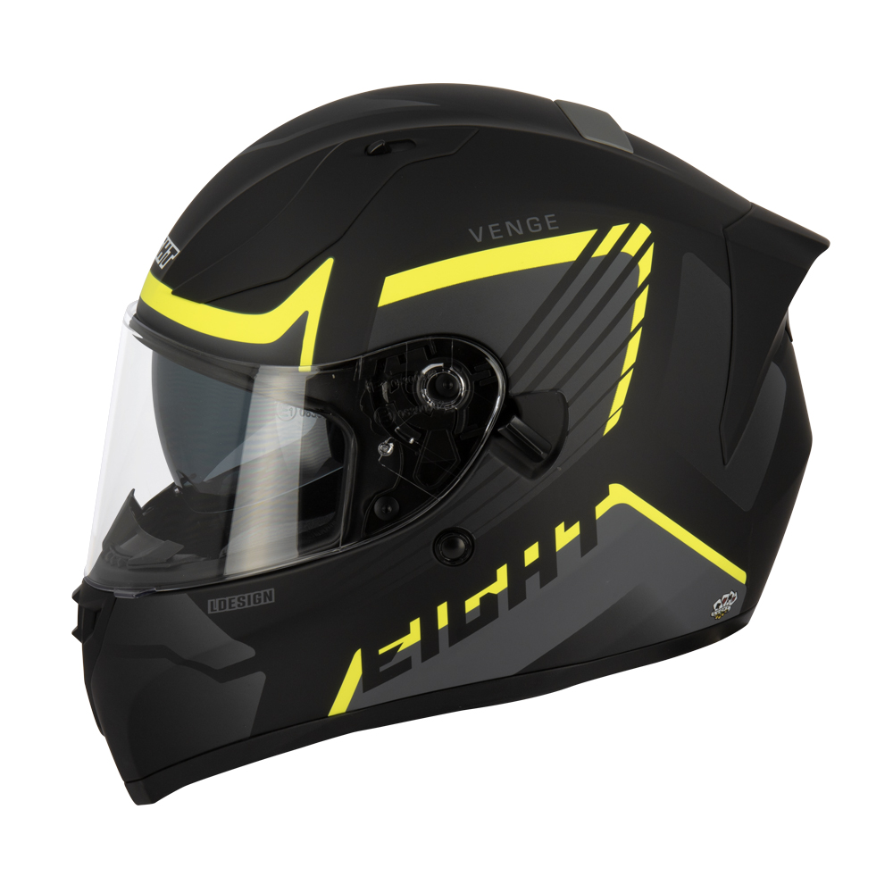 Casque Integral Eight S441 Vengeance Noir Jaune XL + Pinlock - vue 3
