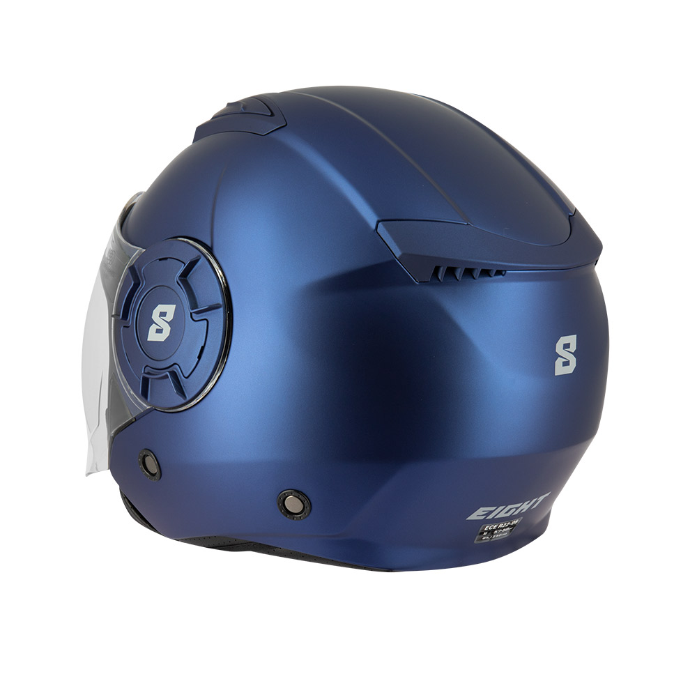 Casque Jet Eight S749 Bleu Mat Taille S - vue 3