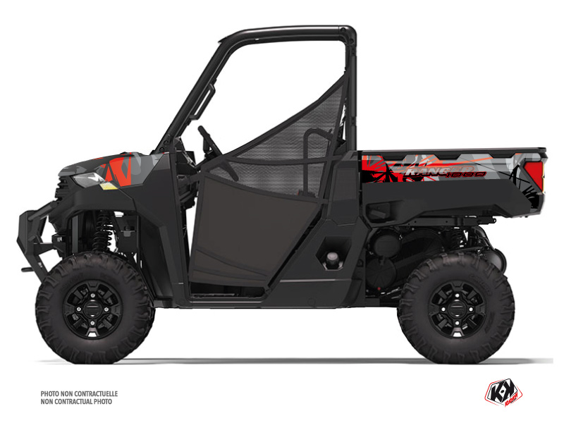 Kit déco SSV Evil Polaris Ranger 1000 gris rouge (2022-2023) KUTVEK