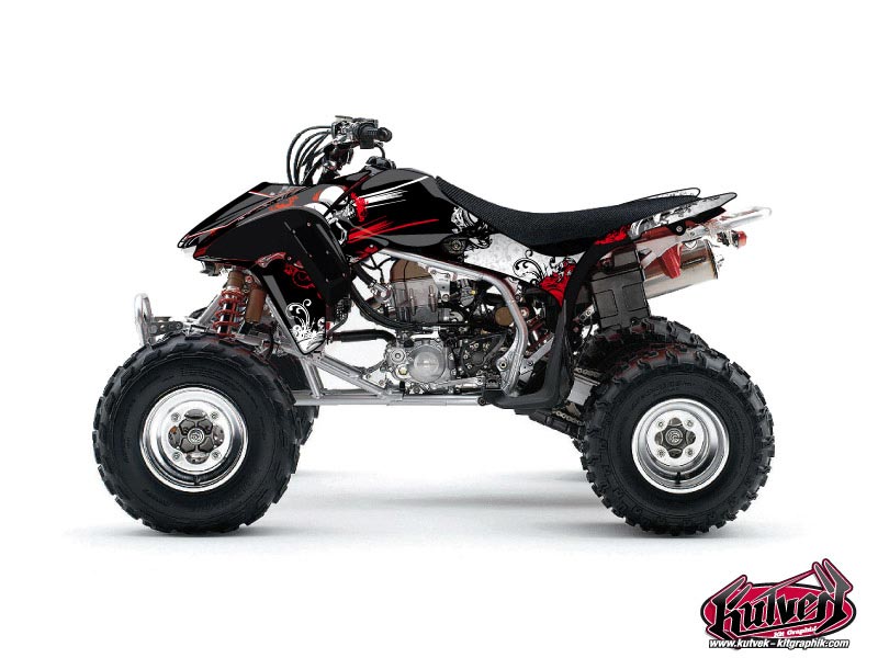 Kit Déco Quad Trash Honda 450 TRX Noir Rouge (2004-2005) KUTVEK