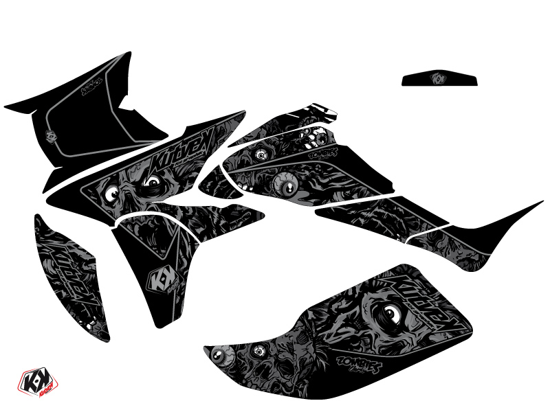 Kit Déco Quad Zombies Dark Honda TRX 450 Noir (2004-2005) - vue 2