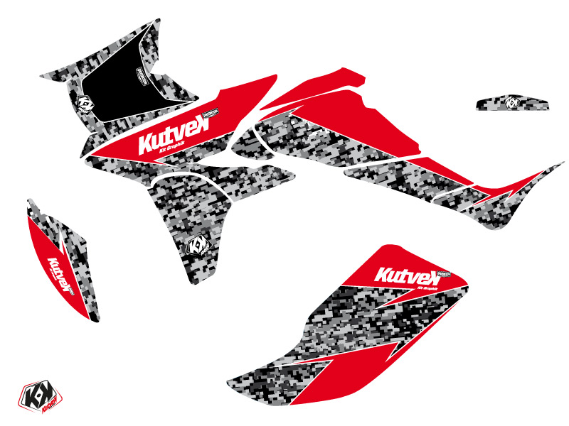Kit Décoration Quad Predator Honda 450 TRX Noir Rouge 2006-2007 - vue 2