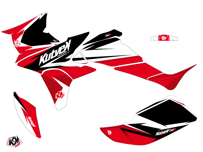Kit de décoration Quad Stage Honda 450 TRX Noir Rouge 2006-2007 - vue 2