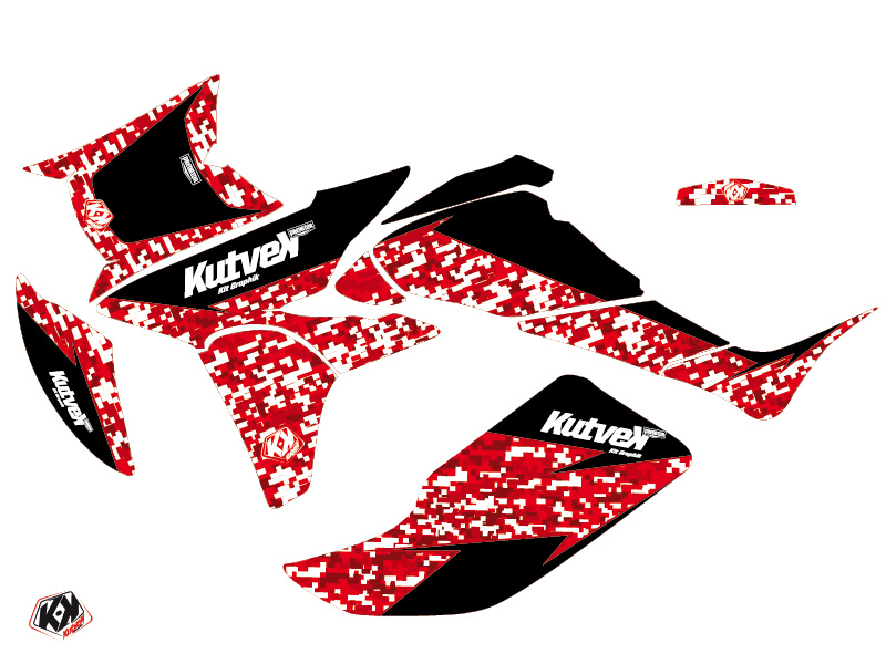 Kit Déco Quad Predator Honda 450 TRX Rouge (2008-2009) KUTVEK - vue 2