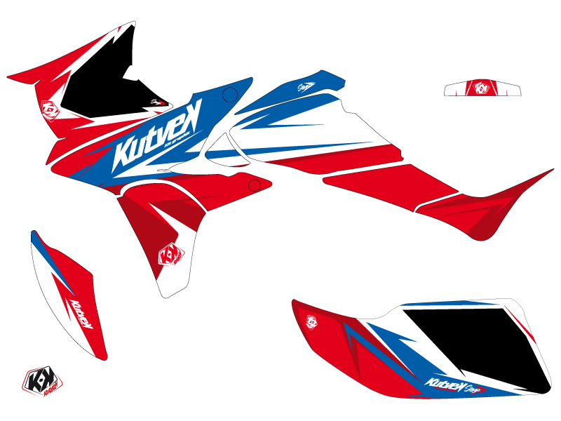 Kit décoration quad Stage Honda 450 TRX Bleu Rouge 2008-2009 - vue 2