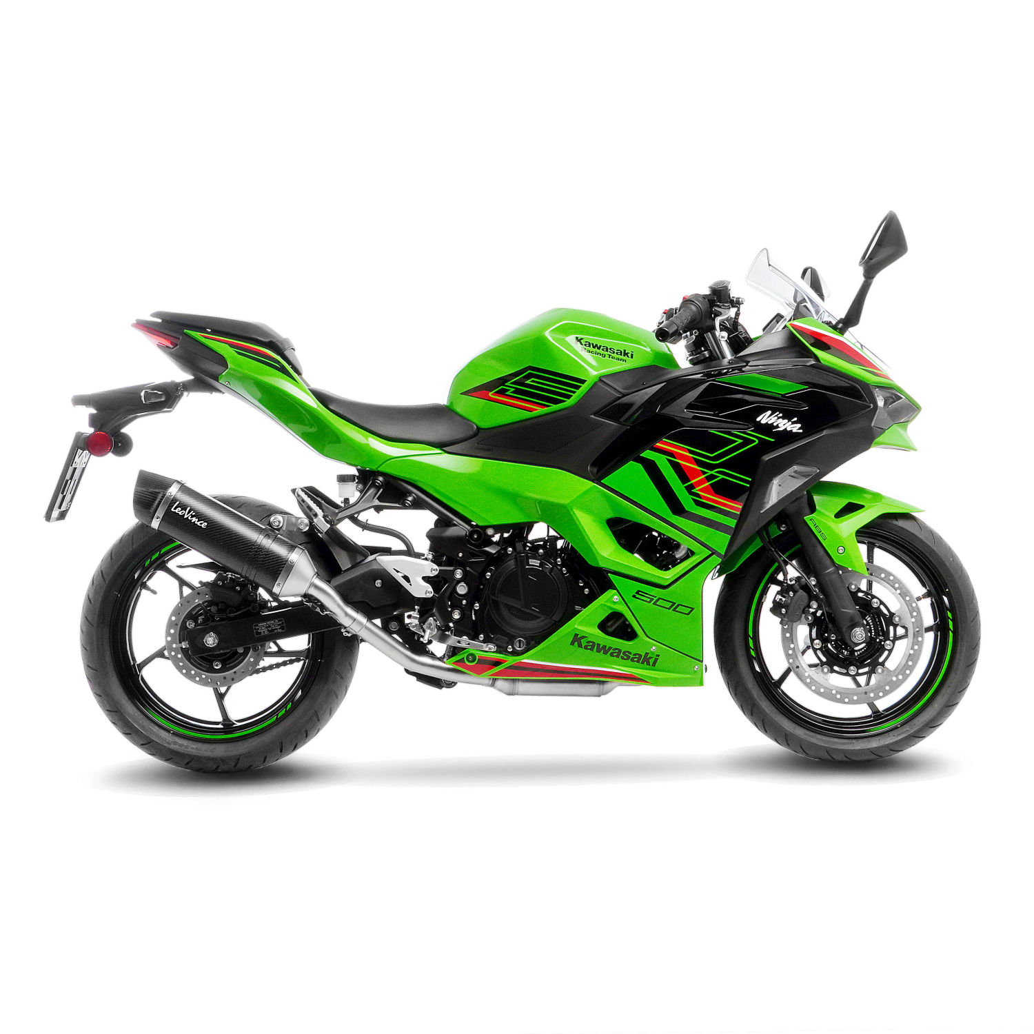 Silencieux LV One Evo Fibre de Carbone Ninja 400 - Homologué Leovince - vue 6