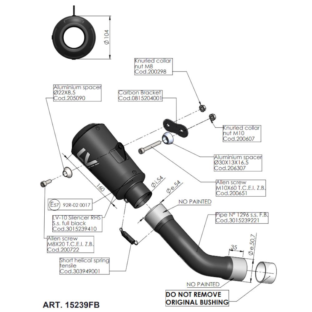 Silencieux Leovince LV-10 Full Black pour Kawasaki Z 900 homologué - vue 8