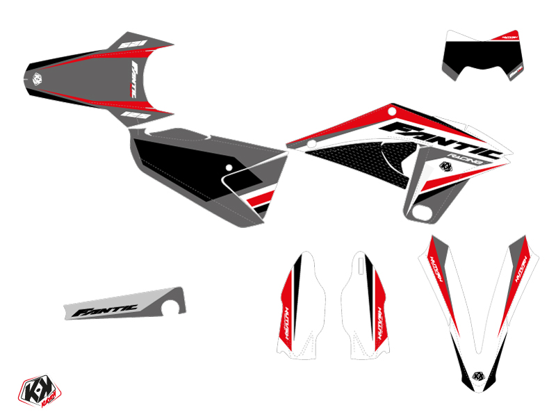 Kit de décoration moto cross Mantova Fantic 125 XE noir KUTVEK - vue 2