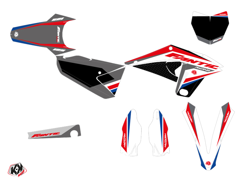 Kit Déco Moto Cross Mantova Fantic 125 XX Bleu KUTVEK - vue 2