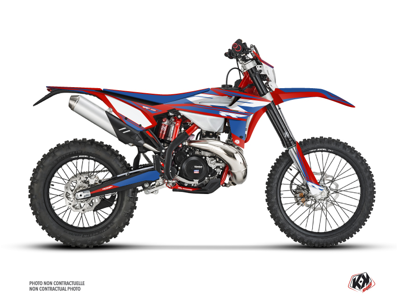 Kit décoration moto cross KUTVEK Firenze Beta RR 2T 300 rouge bleu