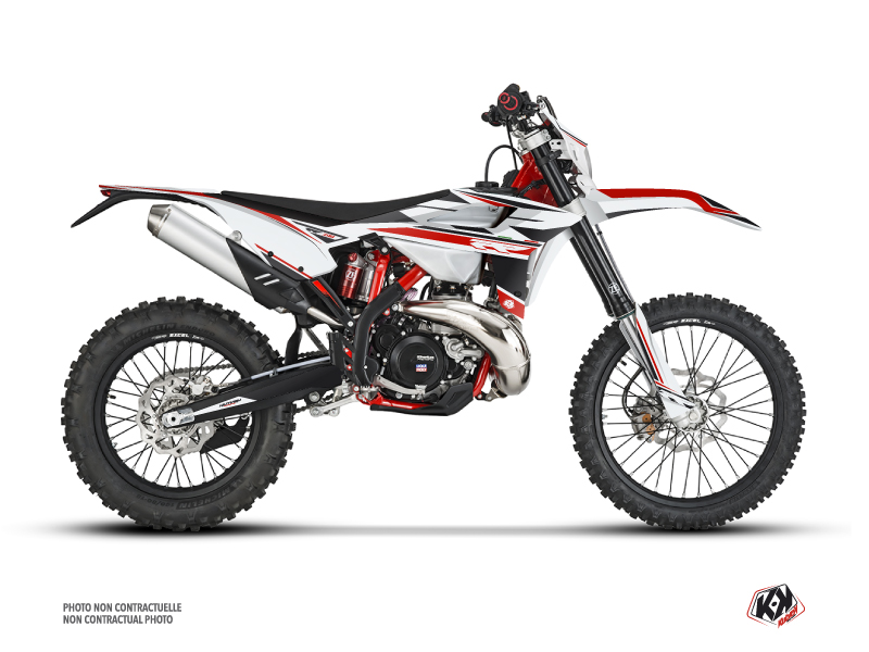 Kit décoration moto cross Kutvek Firenze Beta RR 4T 390 blanc rouge noir