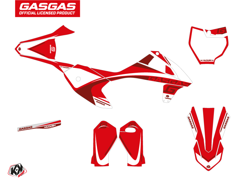 Kit Décoration Moto Cross Rush GASGAS MC-E 5 Rouge KUTVEK - vue 2