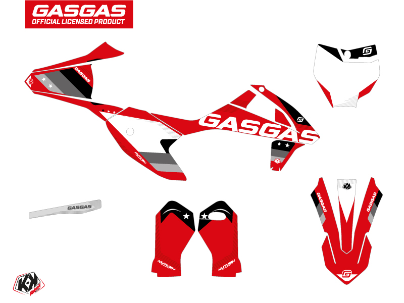 Kit plastiques de décoration Stella GASGAS MC-E 5 Noir KUTVEK - vue 2