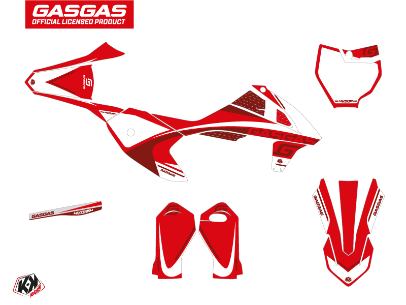 Kit Déco Moto Cross Rush GASGAS MC 50 Rouge KUTVEK - vue 2