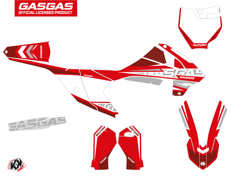 Kit de décoration moto cross GASGAS MC 65 Rouge KUTVEK Flash - vue 2