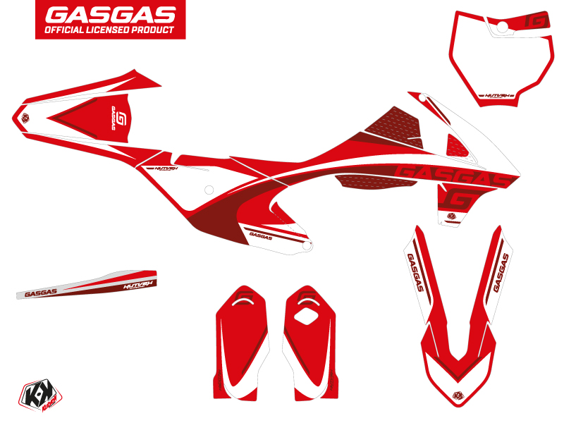 Kit de décoration moto cross GASGAS MC 85 Rouge KUTVEK - vue 2