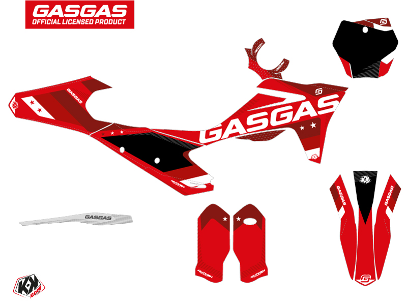 Kit Déco Moto Cross KUTVEK GASGAS MCF 250 Rouge - vue 2