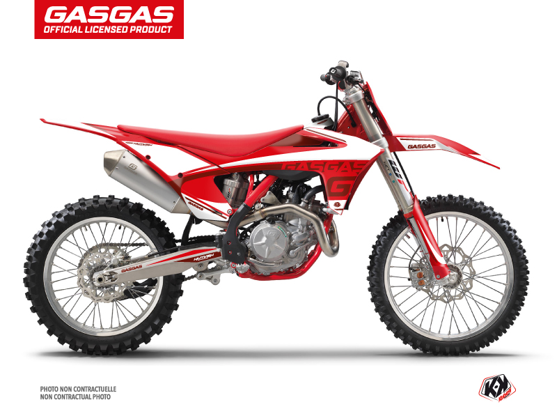 Kit Déco Moto Cross KUTVEK Rush GASGAS MCF 450 Rouge