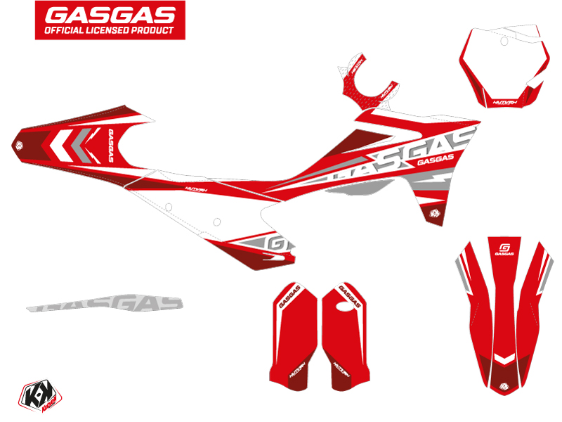 Kit Déco Moto Cross Flash GASGAS MCF 450 Rouge KUTVEK - vue 2