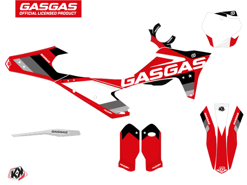 Kit décoration moto cross Stella GASGAS MCF 450 noir KUTVEK - vue 2